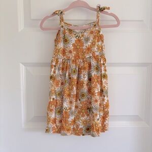 Tullabee Orange Floral Dress : 12-18m